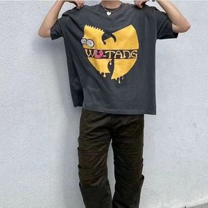 24SS T-shirts été Vintage 1 haute qualité hommes femmes dessin animé imprimé hauts t-shirt vraies photos