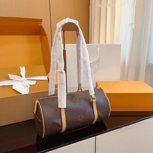24SS – sac à main cylindrique de luxe pour femmes, sac à bandoulière de styliste, sac sous les bras, matériel d'origine, tout avec logo 30cm