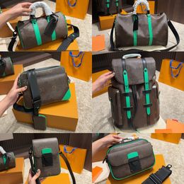 24SS Top Designer de bolso de lujo de la primera capa Cow Wide 3-in-1 Messenger Bag Shoulse Bags Crossbody Bag Mahjong Bag Wallet se puede usar por separado 25 cm