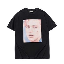 24ss tendance ARNODEFRANCE Leonardo petite tête de prune imprimé t-shirt à manches courtes pour hommes et femmes Couple bas chemise