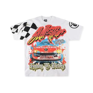 24SS USA Car Highway to Victory Tee Vintage Lettre imprimé T-shirt High Street Skateboard Tshirt 0329