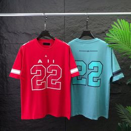 24SSSS USA Style Letter Number Imprimer Tee Designer T-shirt Spring Summer Casual Fashion Skateboard Men Femmes T-shirt graphique 0522