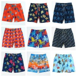 24SS VILEBRE Korte Vilebrequin Turtle Summer Designer Shorts Heren bedrukte surfbroek Sandfast droge strandbroek bekleed met Europese en Amerikaanse merkshorts 770