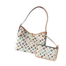 24SS dames carryall moeten lederen coler flower tassen diagonale crossbody tas voor dames luxe designer handtas buitentas reis portemonnee met munten tas 29 cm