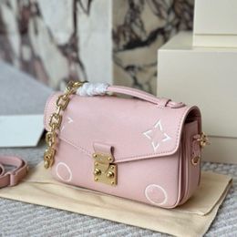 24SS Luxe ontwerper Damesontwerper Nieuwe Ice-Cream Color Cowhide Small Messenger Bag Dames Handtas Schoudertas Crossbody Bag Keten GDVO