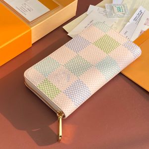 24SS Vrouwen Zippy Lange Portefeuilles Damiervicetine Handtas Luxe Ontwerpers Tas Dames Reisportemonnee Portemonnee Met Originele Doos N40748