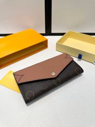 24SS dames luxe ontwerper envelop clamshell -portemonnee met koehide interieurruimte zakken en kaartslots 19 cm