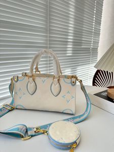 24SS Dames Luxe Designer Milky Way Collection Tote Bag Schouder Crossbody Make -up wordt geleverd met een ronde ritssluiting 25 cm 25 cm