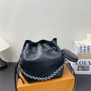 24SS dames luxe ontwerper Nieuwe bucket Bag Handtas Schouder Crossbody met lange riem/muntbeurs 24 cm