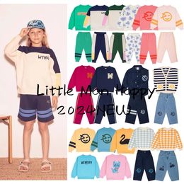 24SS Wyn Sudaderas para niños para niños Niñas Estampado lindo Outwear Suéteres Bebé Niño Ropa de algodón Tops Pantalones deportivos y traje de jeans 240320