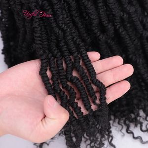 24 hebras BOMB TWIST Ombre Nubian Twist Hair black marley Extensiones Sintético Jamaican Bounce Fluffy Bomb Twist Crochet Trenzas para Passion