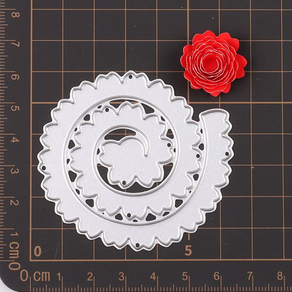 24style Circle 3D Fleurs de coupe en métal Dies pour le scrapbooking Carte d'artisanat en papier bricolage fabriquant des coupes Garland Die 2023
