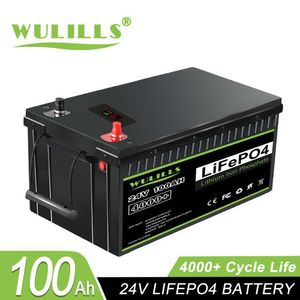 Batteries 24V 100Ah LiFePO4 Batterie au phosphate de lithium BMS intégrée pour les applications hors réseau de bateau terrestre / van à énergie domestique
