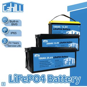 24V 100AH ​​LIFEPO4 Batterij Pack 12V 50AH 200AH Grade A Lithium Iron Phosphate Battery Ingebouwde BMS voor RV EV Van Golf Cart Camper