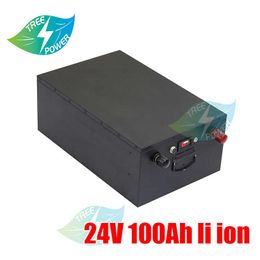 24V 100Ah lithium -ionen oplaadbare batterij voor campervans golfkar RV zonne -energie camperhome ++ 10a Charger