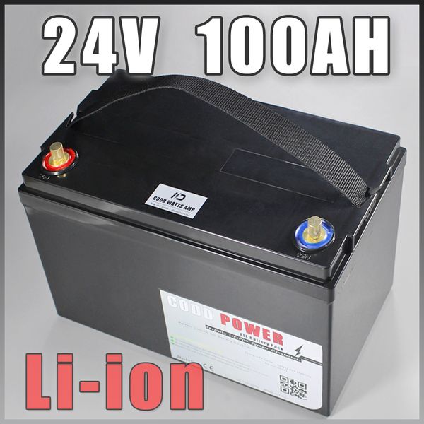 Batterie au Lithium imperméable d'abs d'énergie solaire de 24 V 100AH 29.4 V lipo li-ion pour le paquet de bicyclette