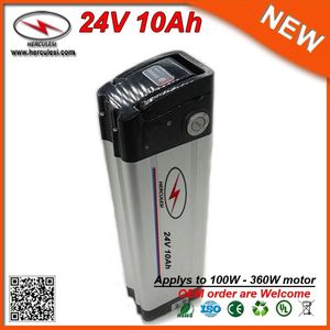 24V 10AH LI ion batterij voor 150W - 350W elektrische fietsmotor gebruikt 18650 cel 15A BMS + 2A-oplader gratis verzending