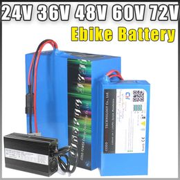 24V 36V 48V 60V 72V 20AH 30AH 40AH E BIKE Lithium Batterij met BMS 5A Charger