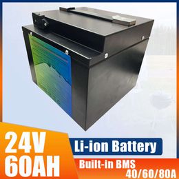 Batterie Lithium-Ion 24V, 60ah, 800W, 1000W, 2000W, BMS intégré, 40a, 60a, 80a, pour voiturette de Golf, onduleur solaire, camping-car électrique