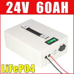 24V 60AH LiFePO4 batterie Pack Super longue durée 1500W vélo électrique Scooter Li ion batterie boîtier étanche écran LCD