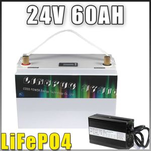 Batería LiFePO4 de 24V y 60AH para caravana, barco, motor, carretilla elevadora, Panel Solar de 24V LiFePO4