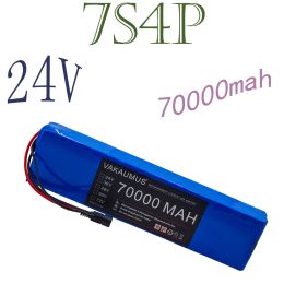 Pack de batterie de grande capacité 24V 70AH 7S4P 29.4V BMS BMS Electric Bicycle Scooter Scooter Lithium Battery Pack + Chargeur