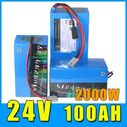 24V 80AH Elektrische fiets lithium -ionbatterij met 1000W 2000W BMS 5A Charger