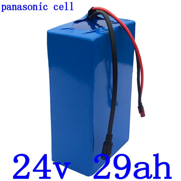 Paquete de batería de litio de 24 V, batería de iones de litio de 24 V y 30 Ah, uso de celda Panasonic, batería de scooter eléctrica de 24 V y 30 Ah con cargador 3A, libre de impuestos
