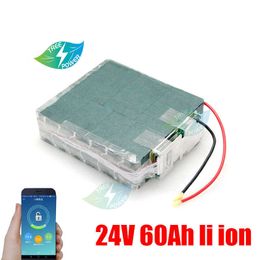 24V Lithium Ion 60Ah Batterij 24V 60Ah Li ion Bateria met BMS voor 1500 W driecycle rolstoelcamper Caravan Solar RV +5A Charger