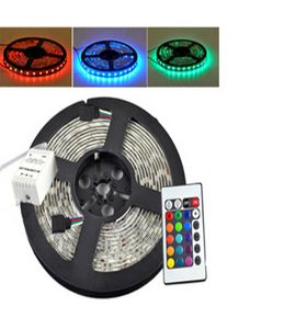 24V SMD 5050 RGB Warm wit Blauw LED-striplicht 5m Tape 300 LEDS Lintverlichting 60 stuks Waterdicht IP65 24 Volt 24-toetsen afstandsbediening Co7259964