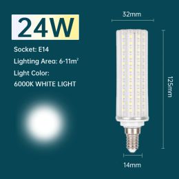 24W LED Lampada E27 E14 pour le salon de salle de bain à la maison Bulbe de maïs ampoule de maïs 6000k lampe à LED Chandelier