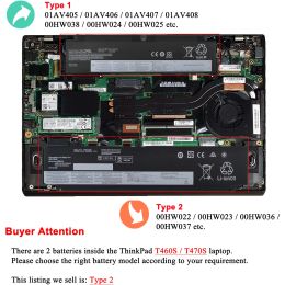 24wh 00HW022 SB10F46460 Batterij voor Lenovo ThinkPad T460S T470S -serie 00HW023 SB10F46461 00HW036 SB10F46474 00HW037 SB10F46475