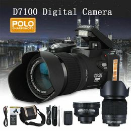 24x Optische Zoom HD Digitale camera Polo D7100 3Illion Pixel Auto Focus Professional DSLR Video Three Lens Outdoor 240407