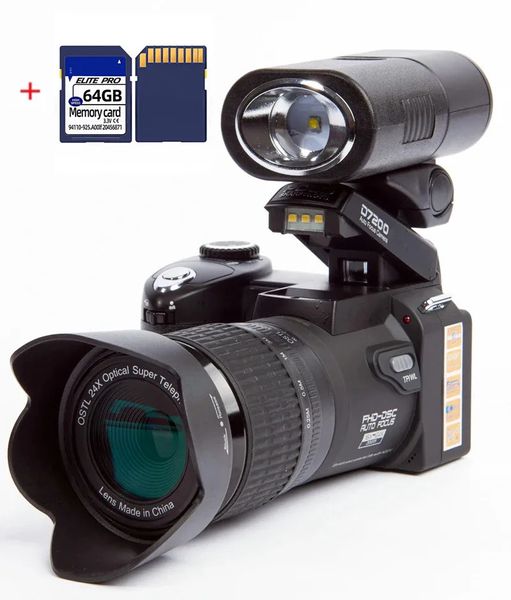 Caméras numériques professionnelles de zoom optique 24x pour Pographie Auto Focus 3P PO SLR DSLR 1080P HD VIDEO CAMCORDER 3 Kit d'objectif 240407