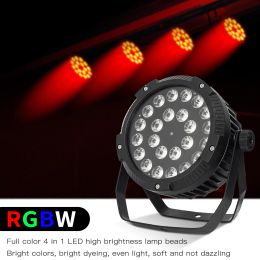 24x12w RGBW 4 en 1 LED PAR Light Flat Spotlight DMX512 CONTROL PART DJ Disco Lights Lighting