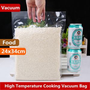 24x34cm Hoge Temperatuur koken Vacuüm Clear Packaging Vriezer Food Saver Opslaan Tassen Vlees Snacks Opslag Afdichting Plastic Pakket Pouch