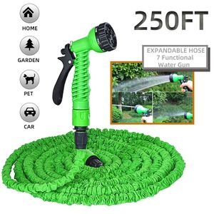 Kit de tuyau de pistolet à eau extensible de 25 à 200 pieds, tuyau magique en bobine en PVC avec 7 modes de pulvérisation, pistolet à eau pour jardin, ferme, irrigation, lavage de voiture 240311