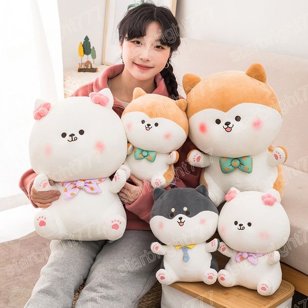 25/30/40cm adorable gordo Shiba Inu perro juguetes de peluche suave Kawaii Animal dibujos animados almohada muñecas regalo para niños bebés