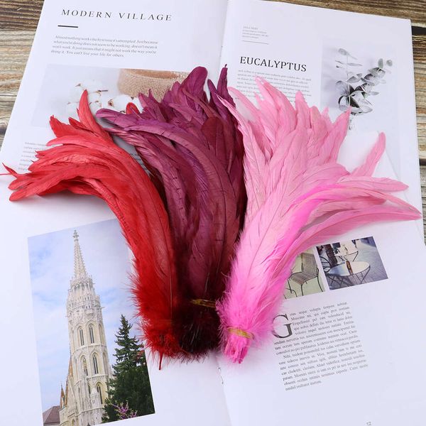 Plumes de coq naturelles 25-30CM, décoration de fête de mariage, plumes de faisan pour artisanat, Costume, coiffure, accessoire bijoux