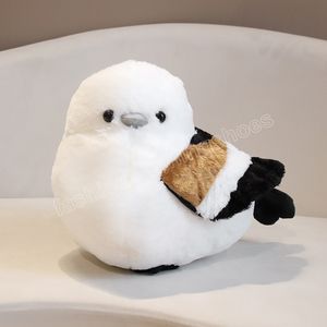 25/32cm Chubby Birds Stuffed Tit Sparrow Peluche Réaliste Animal Canapé Dossier Réconfortant Pour Les Enfants Présents