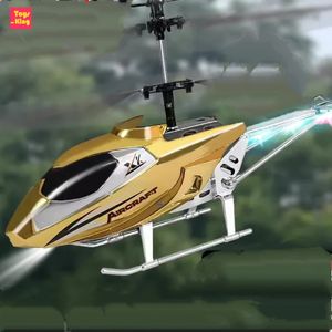 25 35CH RC Planor Remote Control Remote Helicopter Toys for Boys LED LED LIGHT ABS Resistente a ABS USB Collision Aircraft Kids Gift 240516
