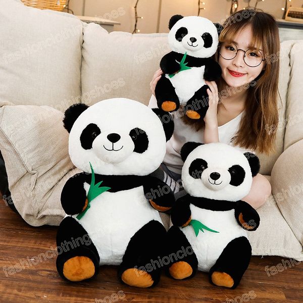 25/40/50 cm mignon grand Panda en peluche ours oreiller Panda animaux en peluche poupées enfants jouets bébé cadeau d'anniversaire pour fille