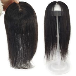 25-40cm 100% Vierge Human Hair Topper 7x10 9x14cm Pu Base Clips in Hair Extensions Brazilian PU Top Women Toupee Injected Base