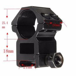 25,4 mm Scope Ring High profile Fit 20m mm Picatinny Weaver Rail Mount Flashlight Mounts Hunting Accessories S5.20
