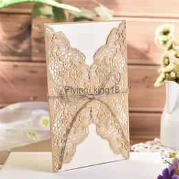 25/50/100 pièces offre spéciale Laser creux carte d'invitation de mariage dentelle voeux fiançailles anniversaires fête Decoratio HKD230829