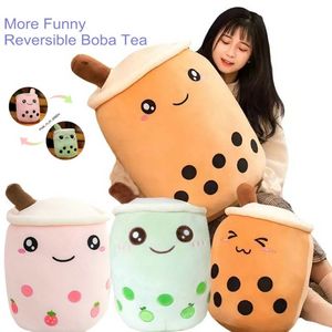 25-70 cm Cartoon Fruit Bubble Tea Cup Kussen Gevulde frisdrank Appel Melkthee Back Cushion Fast Food Gifts For Kids Birthday 930