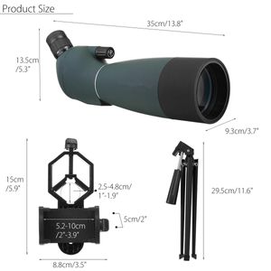 Freeshipping 25-75x70 HD Waterdichte schokbestendige optische monoculaire binoculaire oculair-telescoop voor vogels kijken naar nachtzicht spotting scope