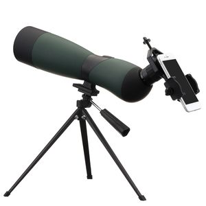 FreeShipping 25-75x70 Zoom HD Telescopio monocular Trípode Teléfono celular Clip Visión nocturna Exterior Impermeable Militar Caza Óptica Alcance