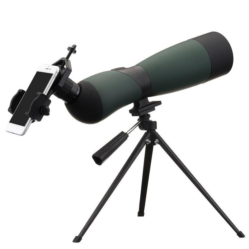 Freeshipping 25-75x70 Zoom HD Monokulärt teleskop Tripode Cell Phone Clip Night Vision Outdoor Waterproof Military Hunting Optics Scope Whbnk