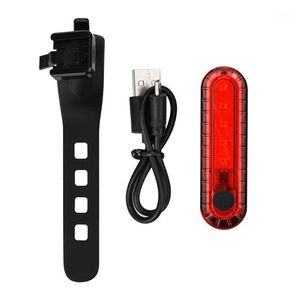 25# Bike Light 4 Modi USB Oplaadbare LED -achterlicht Super Bright Cycling Tail Light Safety Warning Flash Bicycle1